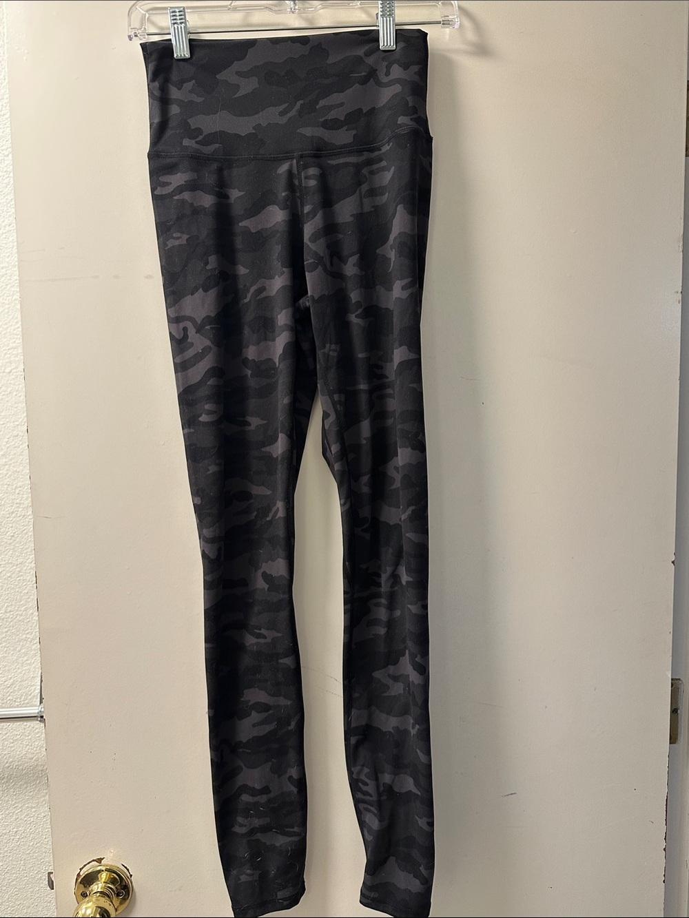 High-Waist Black Camo Leggings